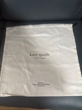 kate spade White Drawstring Logo Dust Bag